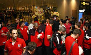 Recibimiento a los campeones de Copa en el aeropuerto de Singapur