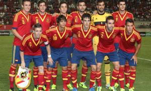 Once de España Sub-21 en el partido que ganó ante Bosnia en la fase de clasificación para el Europeo 