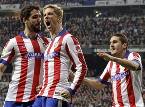 Temporada 14-15. Copa del Rey 1/8 vuelta. Real Madrid - Atlético de Madrid. Torres anotó los dos goles rojiblancos.