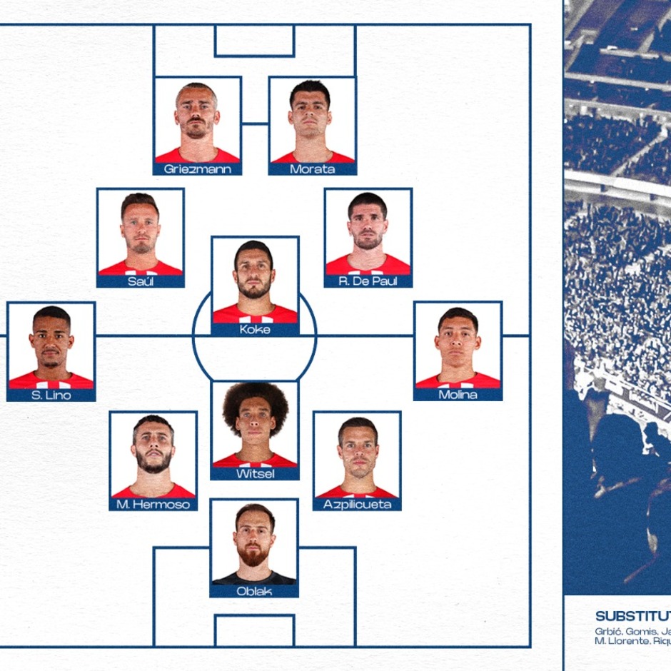 Here's our starting XI vs Feyenoord - Club Atlético de Madrid · Web oficial