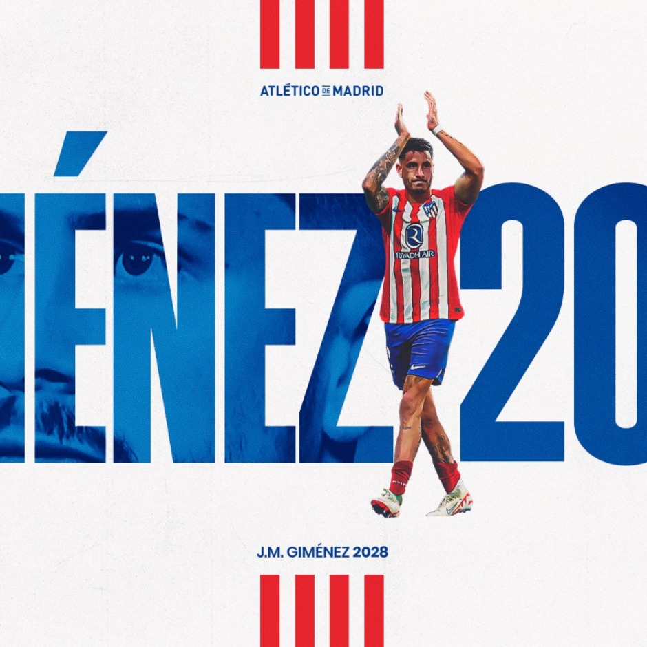 José María Giménez renews until 2028 - Club Atlético de Madrid · Web