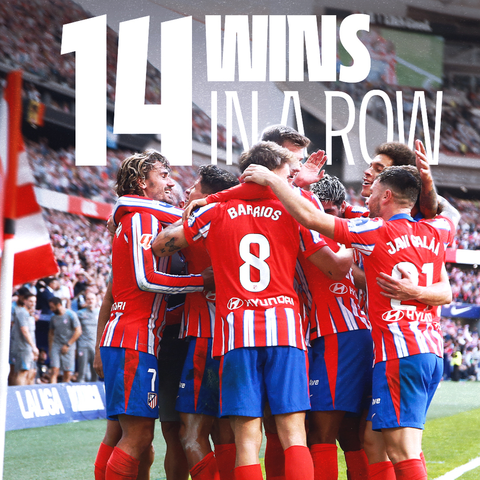 Atlético make it 14 in a row - Club Atlético de Madrid · Web oficial