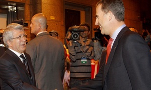 Los Principes de Asturias en el Atlético-Chelsea