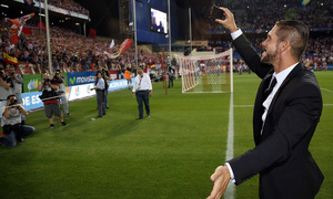 temporada 14/15 . Partido Atlético de Madrid Real Madrid. Supercopa de España. Simeone