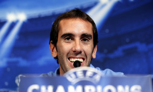 Rueda de prensa previa Champions. Diego Pablo Simeone y Diego Godín. Atlético de Madrid - Juve.
