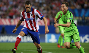 Temporada 14-15. Atlético-Juventus. Koke conduce el balón. Fotografías: Ángel Gutiérrez
