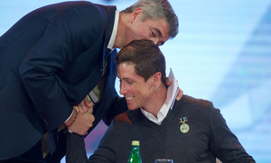 Fernando Torres y Miguel Ángel Gil Marín, durante la conferencia Globe Soccer