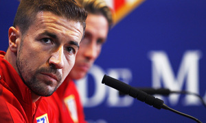 Gabi, durante la rueda de prensa