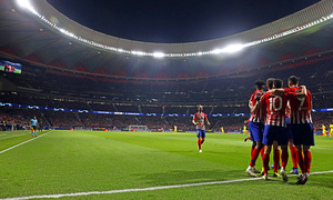 Temporada 2018-2019 | Atlético de Madrid - Dortmund | Celebración gol Saúl