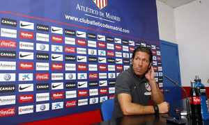 Temporada 13/14. Rueda de prensa de Simeone en el Cerro del Espino