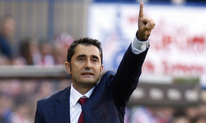Temporada 20132-2014. Partido Atlético de Madrid- Bilbao, Valverde en la banda