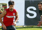 Temporada 13/14. Entrenamiento. Equipo entrenando en Majadahonda.Diego corriendo