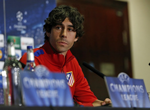 Temporada 13/14. Champions League. Tiago en rueda de prensa