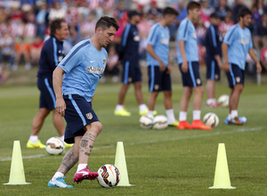 Cristian Rodríguez, durante el entrenamiento