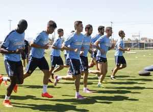 Entrenamiento del equipo en las instalaciones del San Jose Earthquakes.
