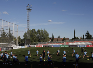 Temporada 14/15. Entrenamiento en la Ciudad Deportiva de Majadahonda. Sesión previa al derbi en el Bernabéu.