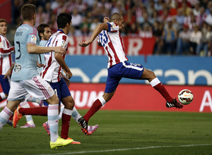 Atlético de Madrid - Celta. Miranda, anota el gol del empate