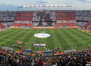 Panorámica. Tifo. Atlético de Madrid - Sevilla 