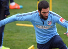 Temporada 14/15. Entrenamiento 15/10. Arda Turan regresó a los entrenamientos. Foto: Ángel Gutiérrez