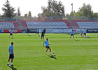 temporada 14/15. Entrenamiento en la ciudad deportiva de Majadahonda. Equipo realizando ejercicios con balón durante el entrenamiento. Previa de Champions contra el Malmo