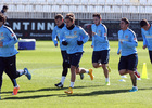 temporada 14/15. Entrenamiento en la ciudad deportiva de Majadahonda. Jugadores corriendo durante el entrenamiento