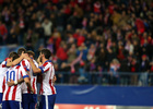 Temporada 14-15. Champions League. Atlético de Madrid-Olympiacos. El equipo celebró el gol de Mandzukic.