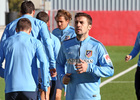 temporada 14/15. Entrenamiento en la ciudad deportiva de Majadahonda. Gabi corriendo durante el entrenamiento