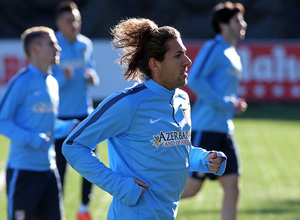 temporada 14/15. Entrenamiento en la ciudad deportiva de Majadahonda. Cerci corriendo durante el entrenamiento