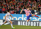 Temporada 14-15. Octavos de final de Copa del Rey. Atlético de Madrid-Real Madrid. Saúl en pleno remate acrobático.