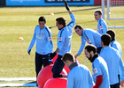 temporada 14/15. Entrenamiento en la ciudad deportiva de Majadahonda. Jugadores durante el entrenamiento