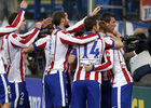 Temporada 14-15. Jornada 19. Atlético de Madrid-Granada. El equipo celebra el primer gol del partido