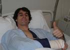 Tiago, en la clínica FREMAP, antes de pasar por el quirófano para la operación de la fractura de cúbito derecho sufrida en la semifinal de Copa