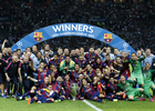El FC Barcelona con la Champions League 2014/2015