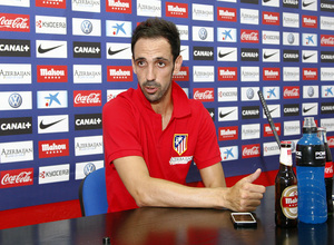 Temporada 2013-2014. Juanfran Torres en rueda de prensa en Majadahonda