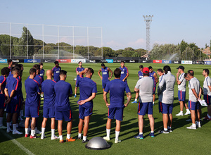 temporada 18/19. Entrenamiento en la ciudad deportiva Wanda. Equipo durante el entrenamiento