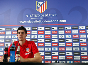 Thibaut Courtois dio rueda de Prensa en la Ciudad Deportiva a la conclusión del entrenamiento del jueves 8 de agosto