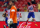 Temporada 13/14 Sevilla-Atlético de Madrid Diego Costa festejando su gol en el Sánchez Pizjuán