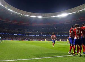 Temporada 2018-2019 | Atlético de Madrid - Dortmund | Celebración gol Saúl
