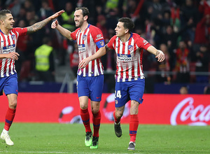 Temporada 18/19 | Atlético de Madrid - Girona | celebración Godín