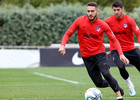 Temporada 19/20. Entrenamiento en la ciudad deportiva Wanda. Koke realizando ejercicios durante el entrenamiento