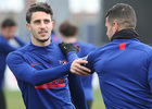 Temporada 19/20. Entrenamiento en la ciudad deportiva Wanda. Hermoso realizando ejercicios durante el entrenamiento