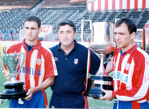 Radomir Antic | Celebración Copa y Liga 1995-96 