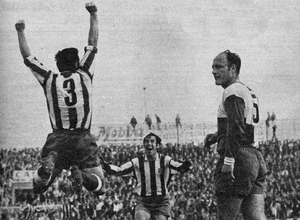 Temp. 1969-70 | Campeones de Liga  en Sabadell | Celebración gol Calleja