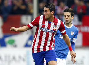 Temporada 20132-2014. Partido Atlético de Madrid- Bilbao, Koke con el balón