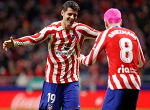 Temp. 22-23 | Jornada 15 | Atlético de Madrid - Elche CF | Morata y Griezmann celebración