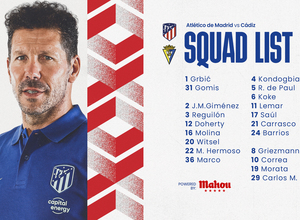 Convocatoria vs Cádiz ENG