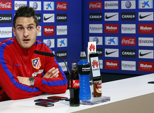 temporada 13/14. rueda de prensa de Koke en Majadahonda