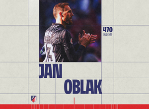 Oblak cumple 470 partidos con la rojiblanca