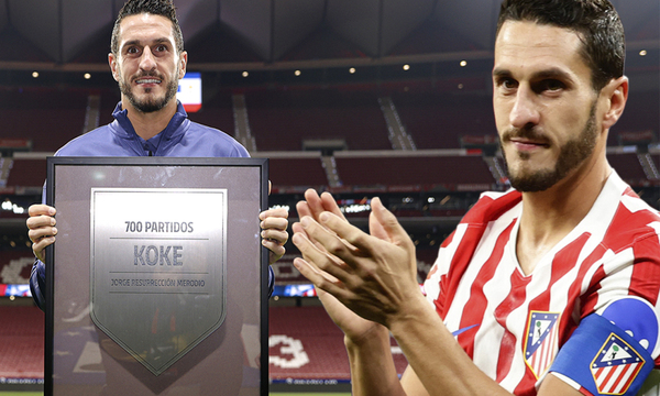 Koke celebrated his 700th games as atlético with our fans